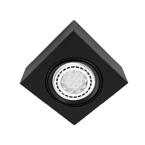 Plafón cardánico para AR111 1 luz negro texturado 19,7x19x7x10cm